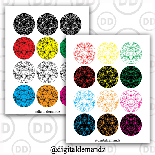 Floral Stickers Public Domain Vectors