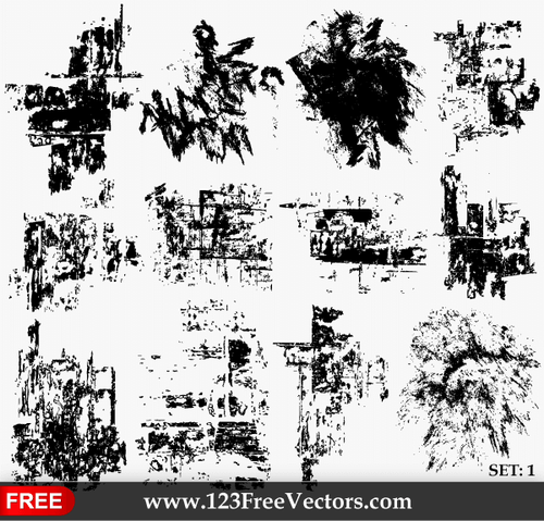 Grunge Tekstur Vector Pack