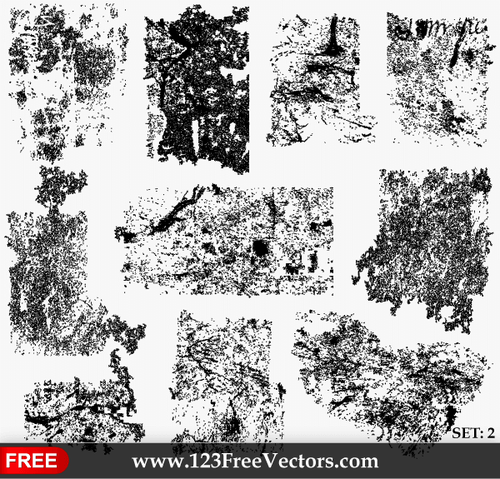 Grunge texturen Vector Pack