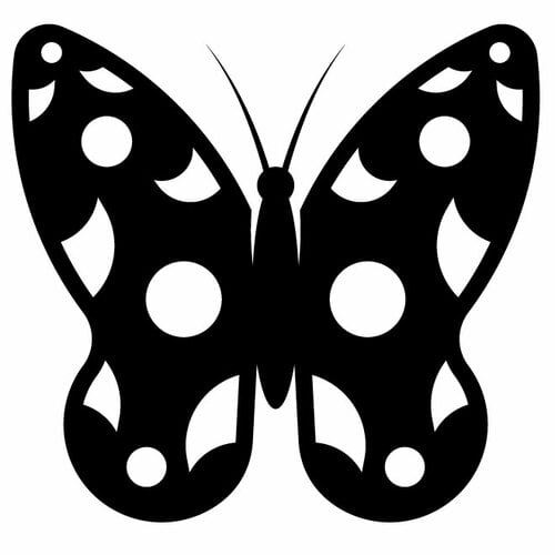 Fichier coupé de silhouette de papillon