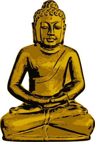 Wektor rysunek złoty Budda