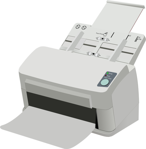 Fotorealiste scanner şi imprimantă maşină de desen vector