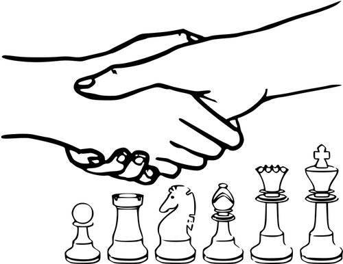 チェスの駒と揺れ