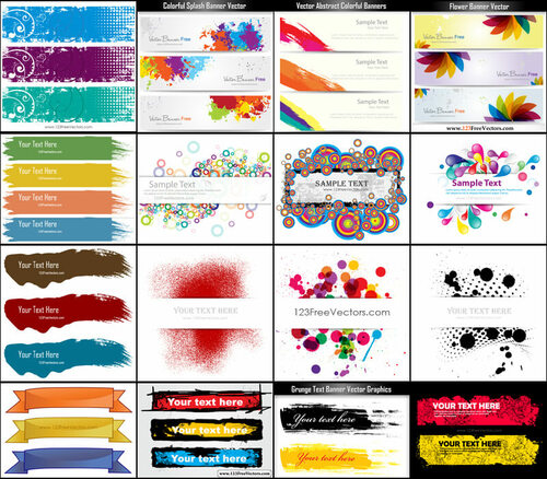 Collection of banners in vector format