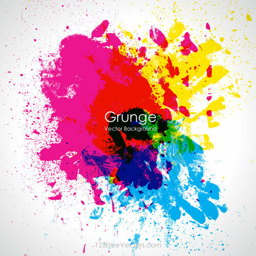 Bunte Grunge Splatter