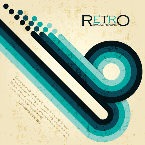 Blue retro design | Public domain vectors