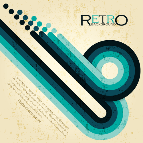 Blauw retro ontwerp