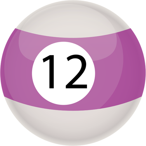 紫のスヌーカー ボール 12