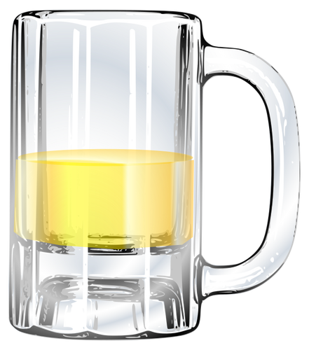 Vector image of half-full beer mug