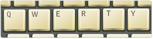Qwerty 配列のキーボードのベクトル イラスト