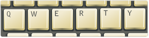 Vector illustration of qwerty keyboard