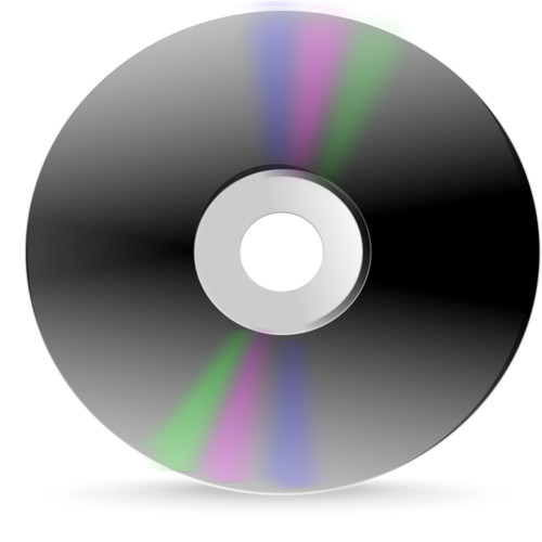 ग्रेस्केल CD लेबल वेक्टर छवि