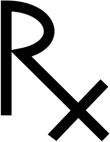 Sylwetka symbol recepty