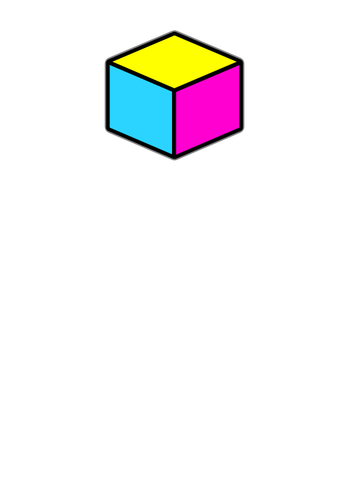 Vector image of a color box