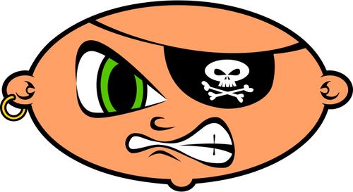 Pirata desenho animado ícone vector imagem