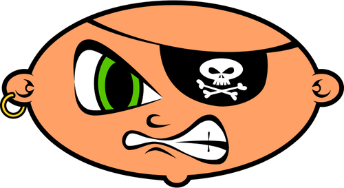 Piraten-Cartoon-Symbol-Vektor-Bild