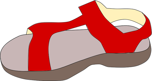 Red sandal vector clip art