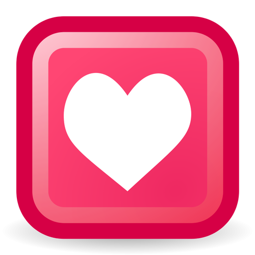 Heart shape in a rectangle vector image