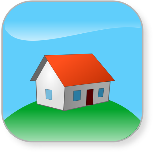 Home on top of a hill vector graphics