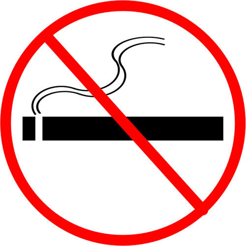 Clipart vetorial do rótulo de cigarros proibidos