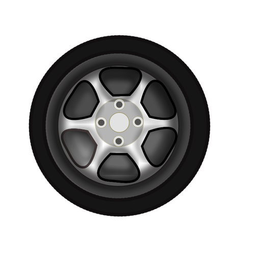 Car wheel vector image