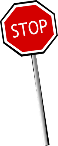 Tilted Stop sign vector image