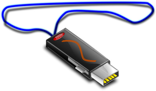 Memoria USB en gráficos vectoriales de cable