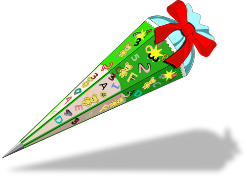 Vector graphics of gift cone