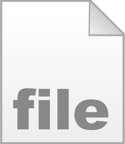 Empty UNIX file icon vector clip art