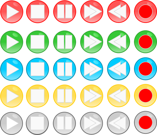 メディア プレーヤーのボタンのベクトル画像