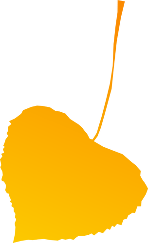 Желтый осенний лист векторной графики