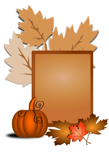 Autumn sign vector clip art