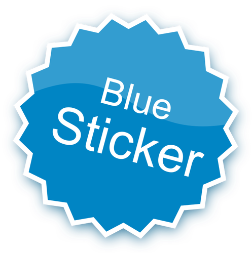 Blue sticker