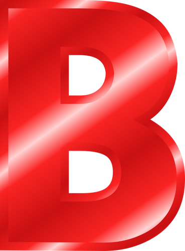 光泽字母 "B"