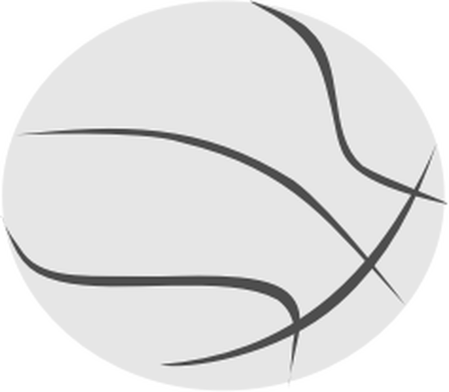 Arte baloncesto simple bola vector clip