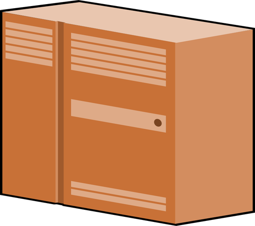 Ilustración de vector de símbolo servidor marrón