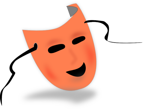 Color Halloween mask vector illustration