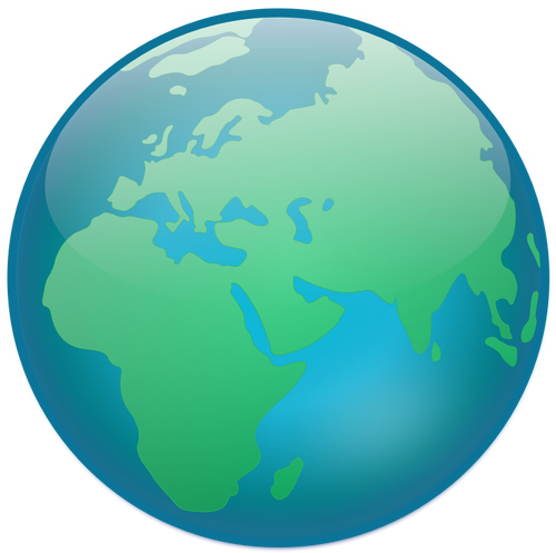 World globe vector illustration