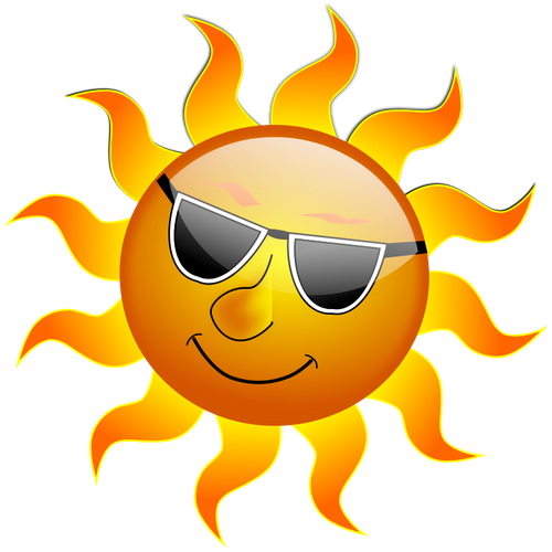 Summer smile Sun vector drawing