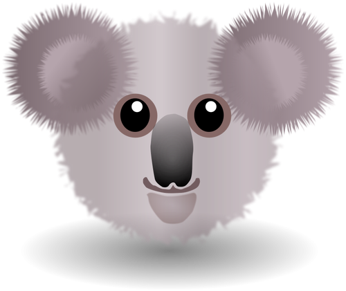 Cute koala bear head vector clip art