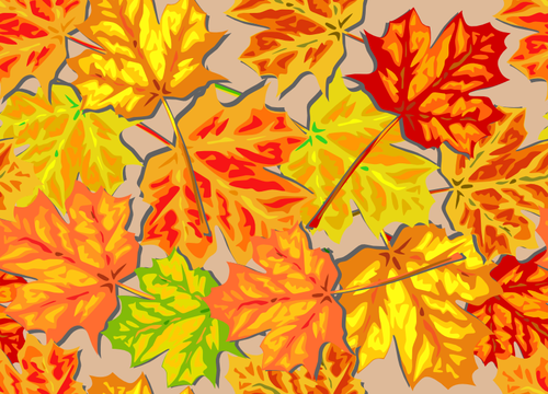 Bright fall leaves vector graphics