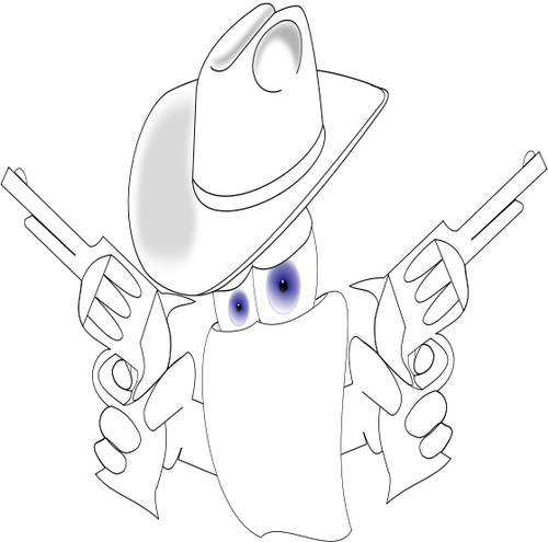 Cowboy Rover vector tekening