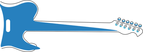 Gráficos vectoriales guitarra eléctrica azul