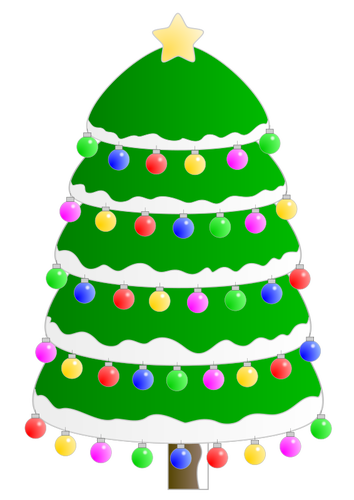 Christmas tree graphic vector