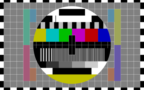 TV test screen vector illustration