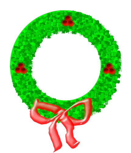 クリスマスの花輪のベクトル グラフィック