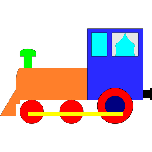 Locomotive toy cartoon clip art