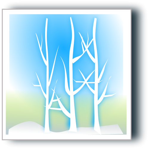 Winter vector landscape image