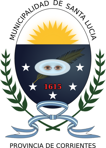 Vector clip art of emblem of the municipality of Santa LucÃ­a