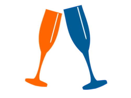 Champagne glasses vector image